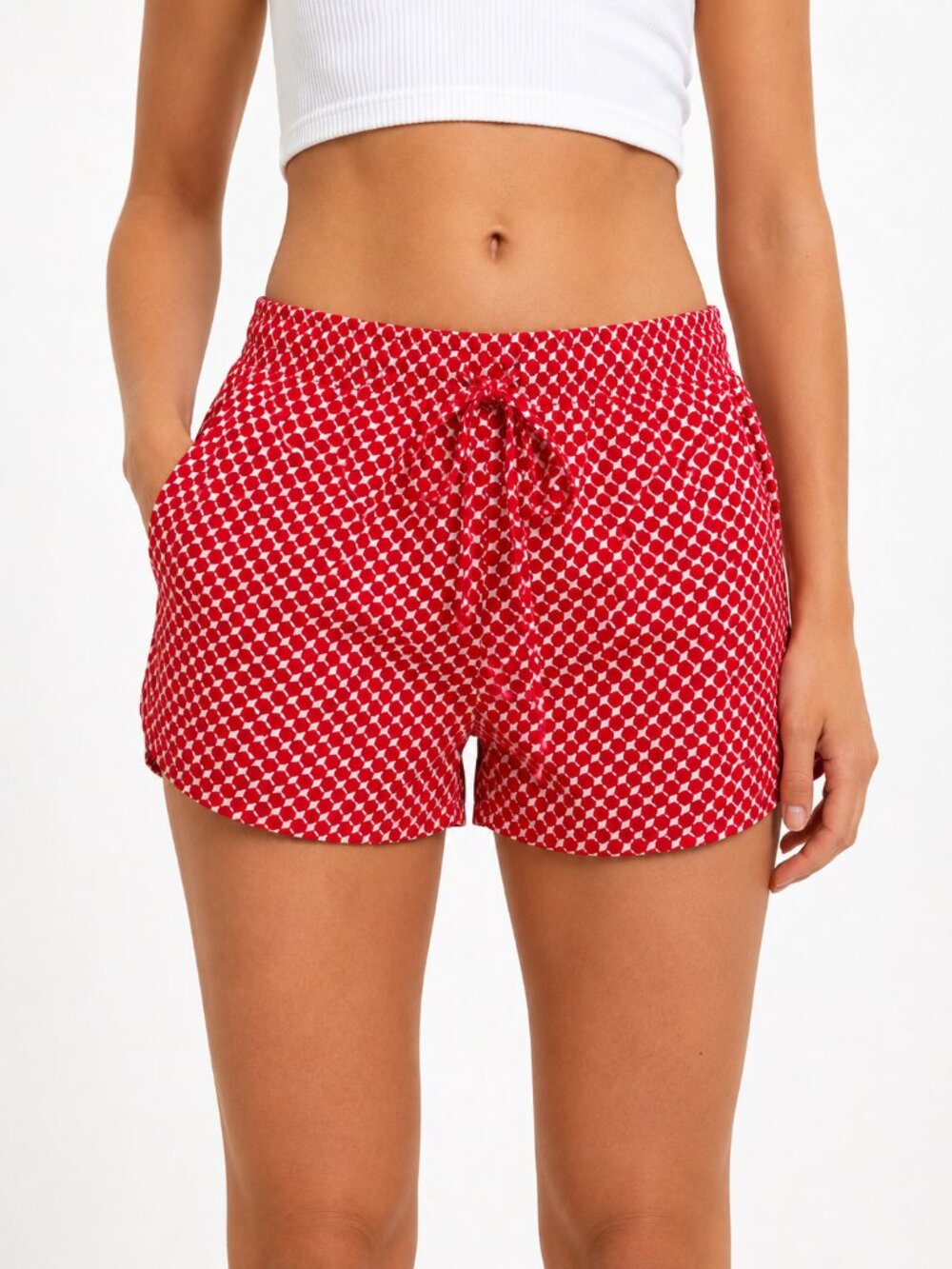J.Crew NWT Printed Drawstring Shorts Size Small Pink Lightweight